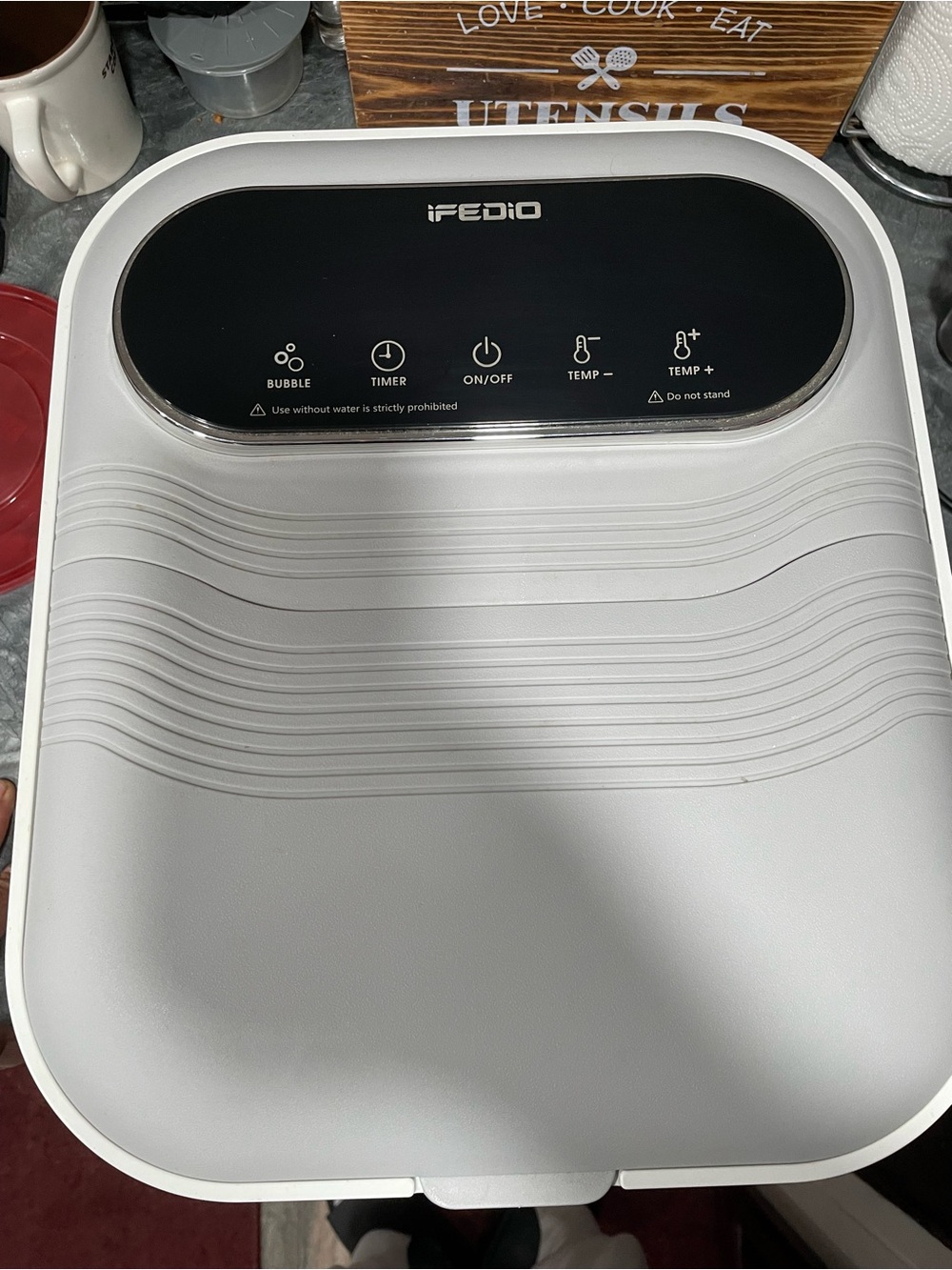 Digital electronic portable Foot Spa with with easy lift handle and stow cover